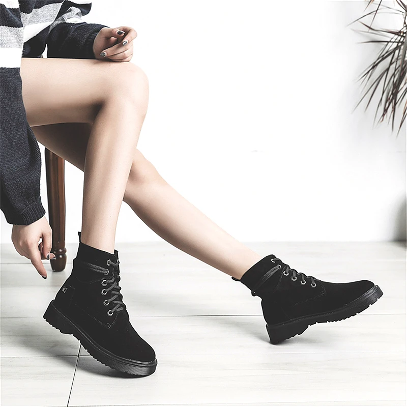 Женские ботинки на резиновой платформе SONDR bottines черные коричневые шнурках