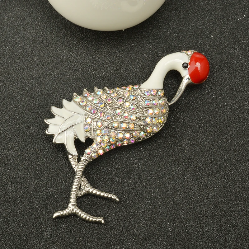 Новое поступление брошь в форме страуса Женская эмалированная женское животное