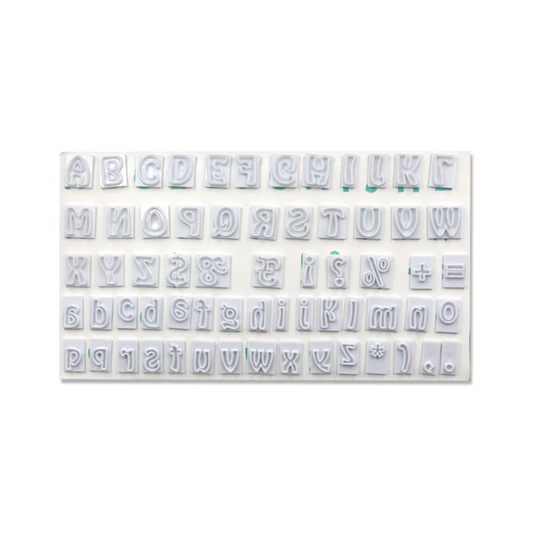 64 шт./лот буквы на английском языке символ формы помадки торт Печенье