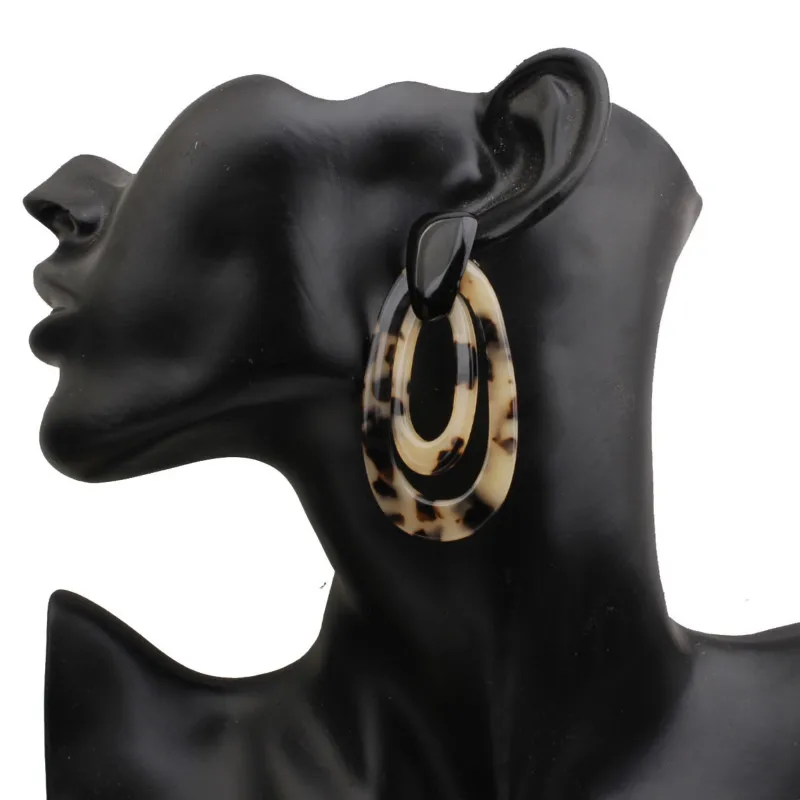 Женские леопардовые серьги с лист уксусной кислоты ювелирные изделия