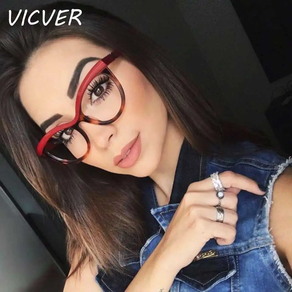 Пикантные очки Женские Ретро прозрачные линзы дизайнерские винтажные стильные