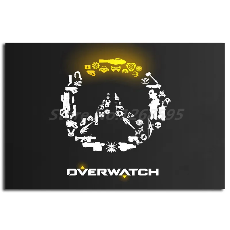 Overwatchs оружие логотип 4k Ультра HD обои искусство холст постер Картина Настенная