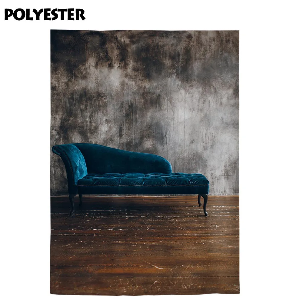 Фон для фотосъемки Allenjoy роскошный винтажный абстрактный синий диван элегантный
