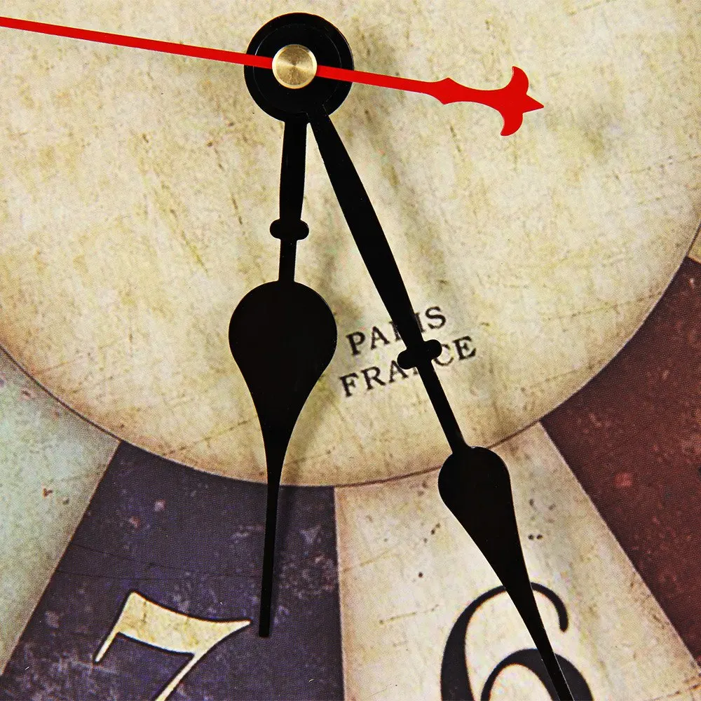 Французские кантри тосканский Стиль Париж креативные деревянные настенные часы