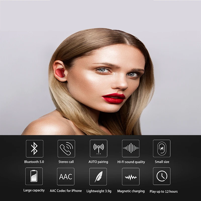 Новая беспроводная гарнитура TWS Bluetooth 5.0 вкладыши стерео HIFI качество звука IPX7