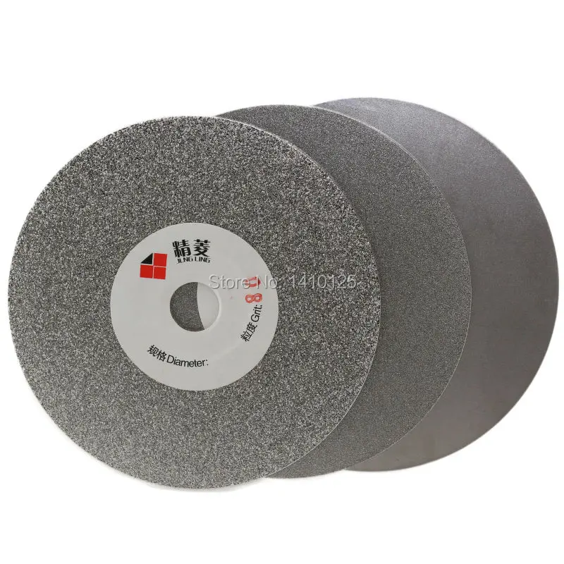 

3Pcs 5" inch 125 mm Grit 80 100 240 Diamond Grinding Disc Wheel Coated Flat Lap Disk Lapidary Tools for Gemstone Jewelry Glass