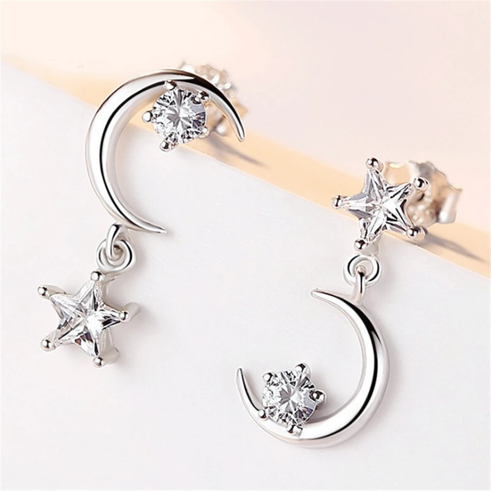 2019 Асимметричные Роскошные серьги moon Star для женщин женские best friends корейские