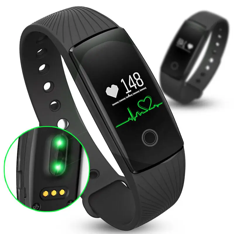 ID107 Bluetooth V4.0 Фитнес Трекер Монитор Cardiaco Smartband Сердечного ритма против fit бит miband 2 mi