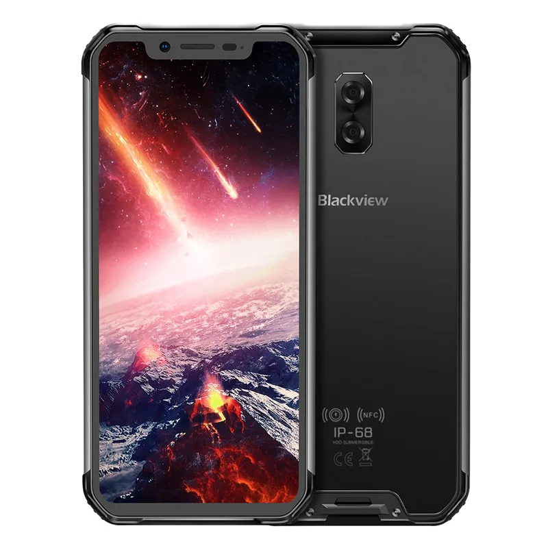 Черный Blackview BV9600 Pro IP68 Водонепроницаемый 6 ГБ+ 128 Гб мобильный телефон 6,2" Восьмиядерный Android 8,1 Беспроводная зарядка NFC Dual SIM смартфон - Цвет: Черный