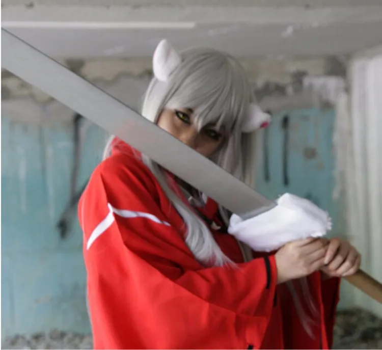 Cute Unicorn Anime Inuyasha Kimono Cosplay Costume Full Set Mikofuku Halloween Costumes Top + Pants Belt Ropes | Тематическая