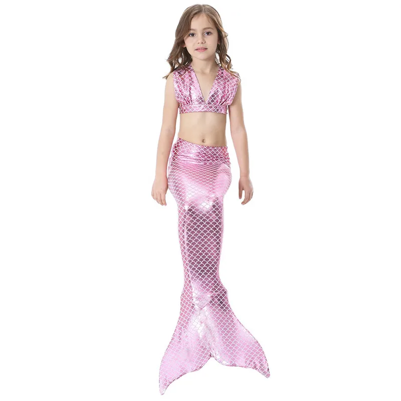 3 шт./компл. детское бикини с хвостами русалки одежда для девочек купальный костюм