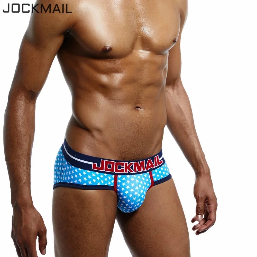 Трусы брифы JOCKMAIL мужские хлопковые брендовое нижнее белье пикантные трусы