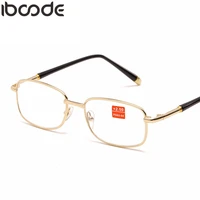 iboode 2021 metal glass lens reading glasses retro men women reader eyewear presbyopic magnifying eyeglasses 1 0 to 4 0 unisex