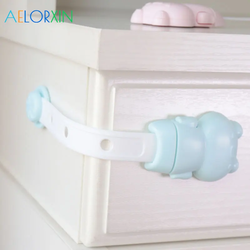 Cerradura con forma de rana para seguridad de ni&ntilde;os, cerrojo con forma de rana para pestillo de caj&oacute;n de gabinete, seguridad para ni&ntilde;os-1