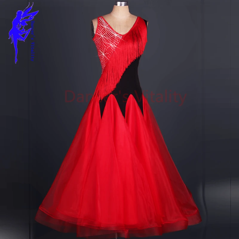 Костюм для бальных танцев сексуальные ожерелья senior stones с кисточками без рукавов