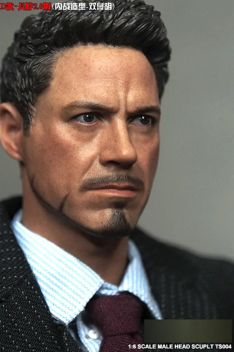 На заказ 1/6 масштаб Tony Stark 5,0 голова лепить для горячих игрушек Фигурка тела для 1" фигурка куклы игрушки солдат модель