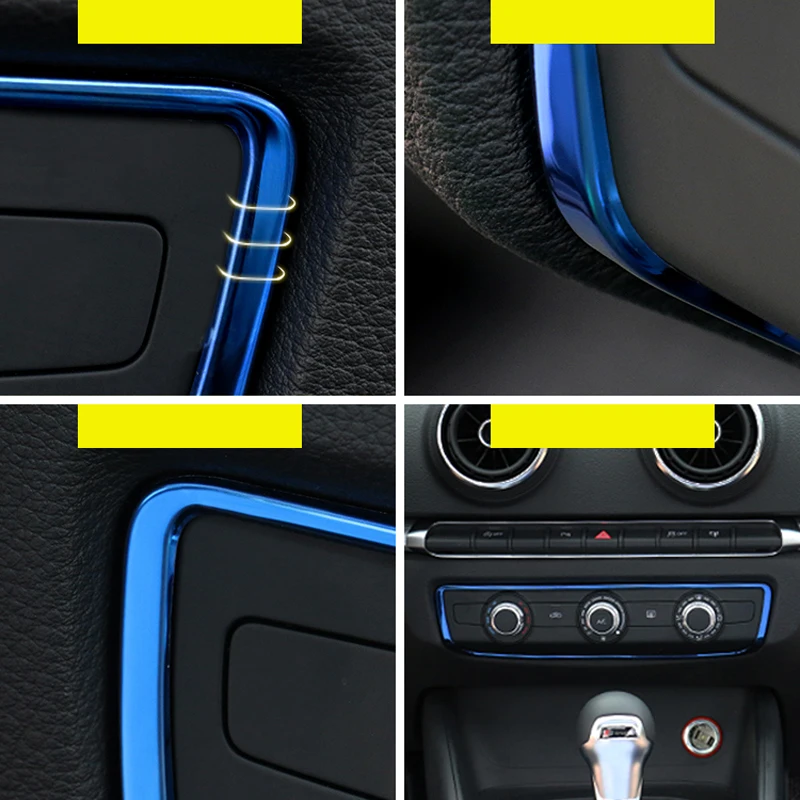 Стайлинг автомобиля для Audi A3 8V консоль из нержавеющей стали A/C Отделка