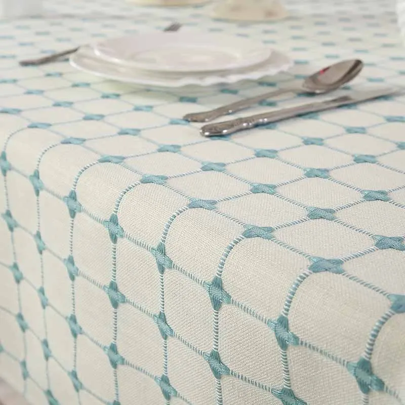 Light Blue Simanfei Водонепроницаемая скатерть Нескользящая Клеенка на столе с кисточкой обеденный чайный столик крышка плед прямоугольные скатерти - Цвет: Light Blue