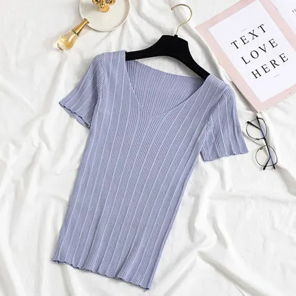 Женская футболка с коротким рукавом Базовая Новинка лета 2019 | одежда