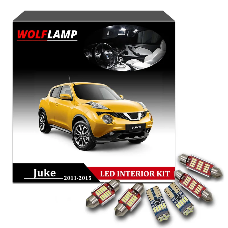 8 шт. супер яркие белые светодиодные лампы для салона автомобиля 2011 2015 Nissan