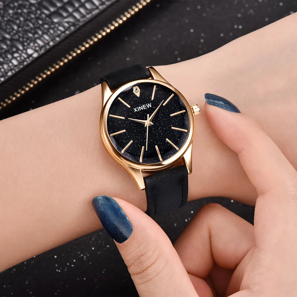 Кварцевые наручные часы reloj mujer модные кожаные женские платье мужские Relogio