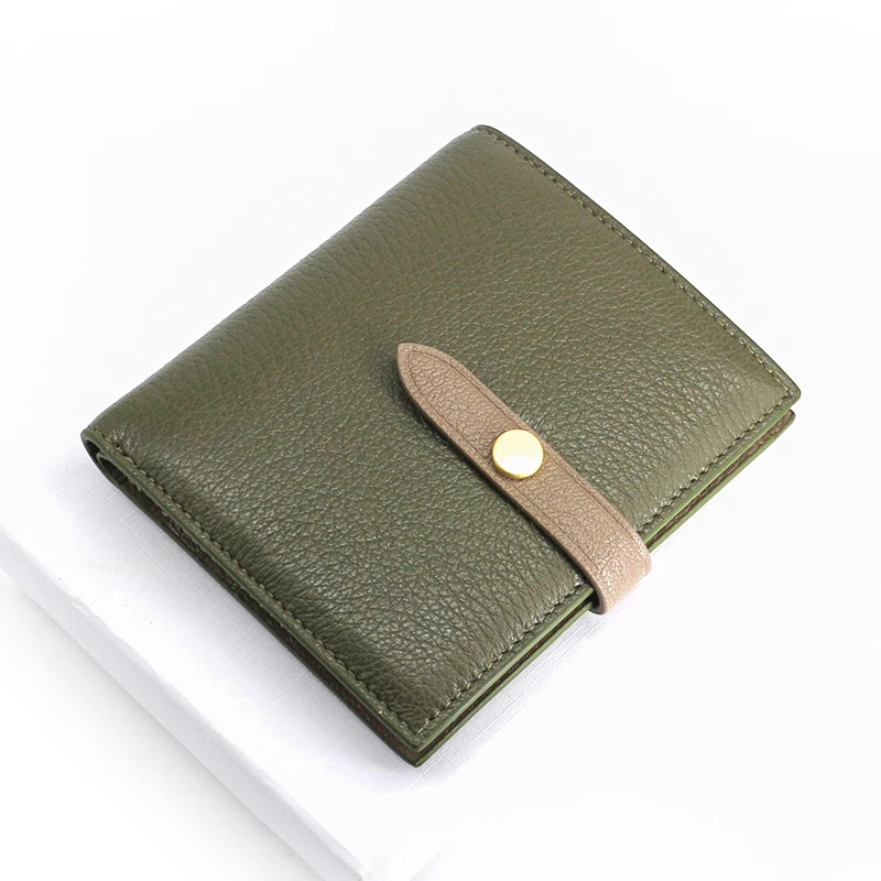 AETOO Goatskin кошелек женский ремень пряжка броские цветные кожаные сумки для карт короткий простой маленький кошелек