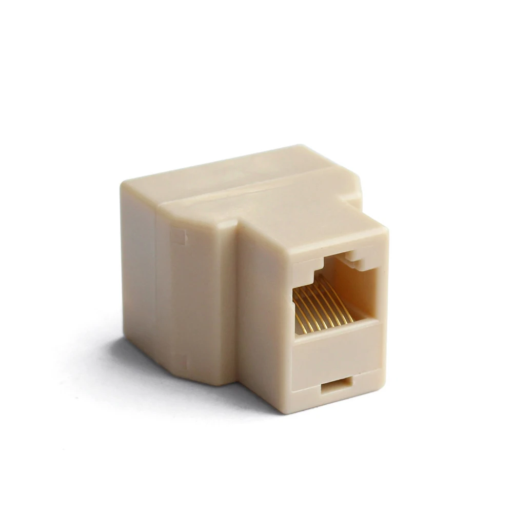 2PCS 1 Set To 2 Ways Rj45 Splitter Cat6 LAN Ethernet Cord Network Cable RJ45 Female Connector Adapter |