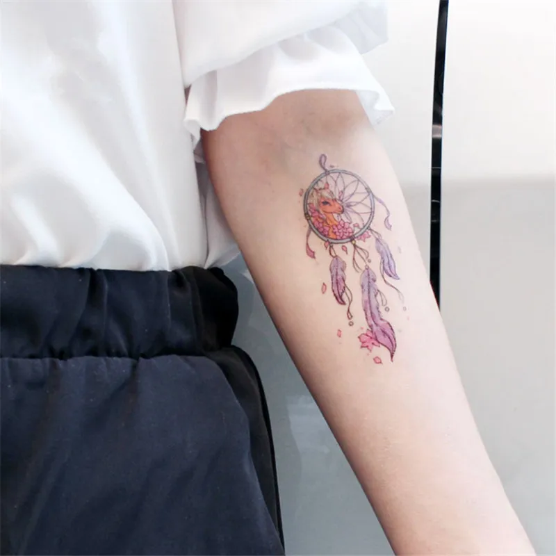 10 шт. одноразовые тату наклейки в виде фламинго|Украшения своими руками для