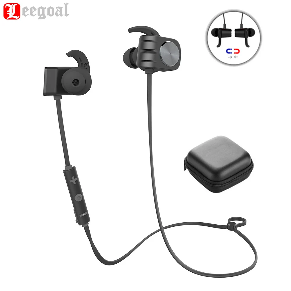 Leegoal Беспроводной Bluetooth наушники гарнитуры IPX5 Водонепроницаемый магнитные