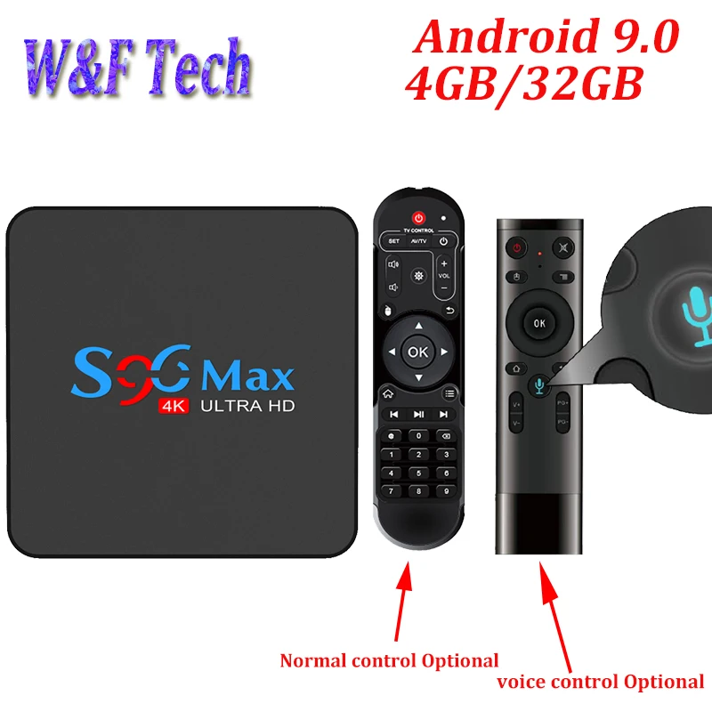 S96 MAX Android 9,0 ТВ приставка 4 Гб ОЗУ 32 Гб Смарт медиаплеер RK3318 Четырехъядерный 4k HDR телеприставка USB 3,0 BT 5G wifi PK X96