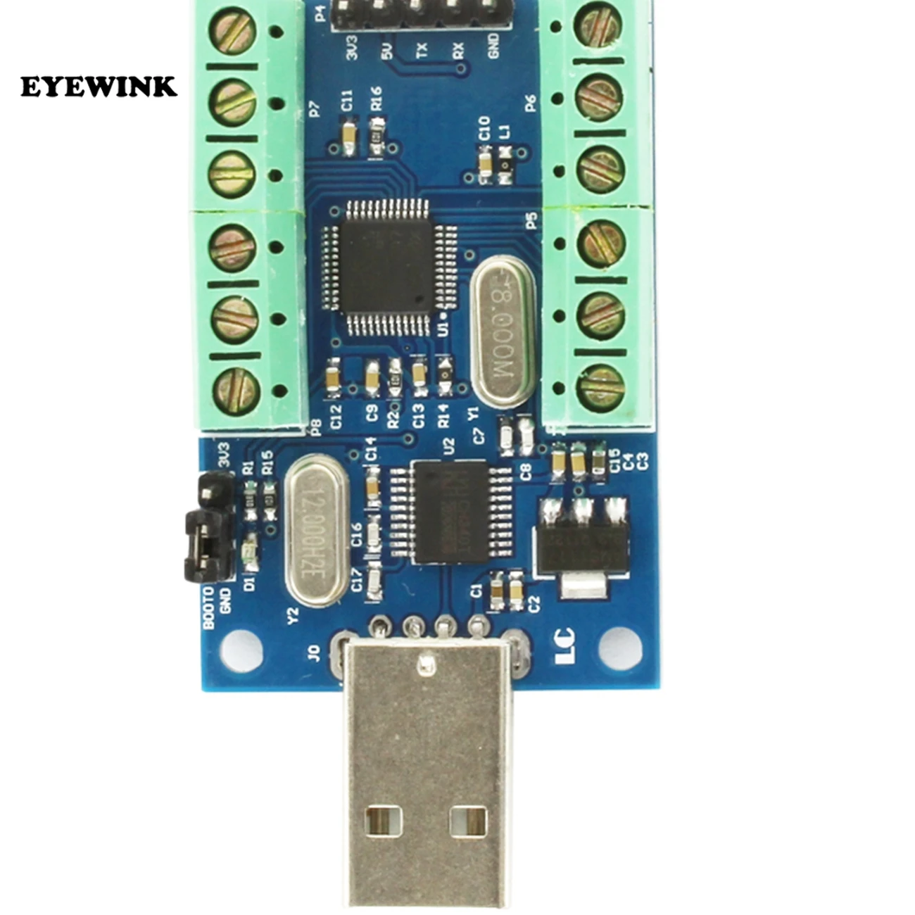 USB 10 канальный 12 битный AD Модуль сбора данных STM32 UART ADC модуль Однопортовый