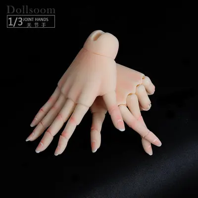 1-3 doll hands BJD шарнирные руки подходит для 1/3 или 1/4 bjd кукла мальчик и девочка тело - Цвет: 1-3 doll hands