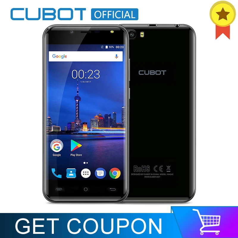 Cubot Magic 5 0 дюйма HD Android 7 смартфон MT6737 4 ядра 3 GB Оперативная память 16 Гб Встроенная 4G