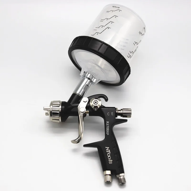 No-clean cup 1.3mm R3700RP пистолет-распылитель с высоким уровнем распыления 1,3 мм/мм сопло для ремонта автомобиля Краскораспылитель для окрашивания Автомобиля Воздушный пистолет-распылитель - Цвет: No-clean cup 1.3mm