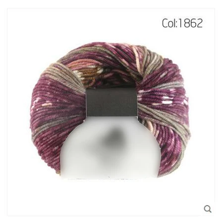 picture color 1 шар* 50 г мериносовая шерсть разноцветный толстый трикотаж ручной работы сверхтонкая пряжа для вязания и 155 м вязание крючком шарф шляпа DIY ZL4 - Цвет: picture color