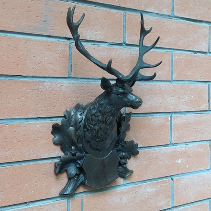Бронзовая статуя оленя медная Анима подвесное украшение Настенный декор подарок