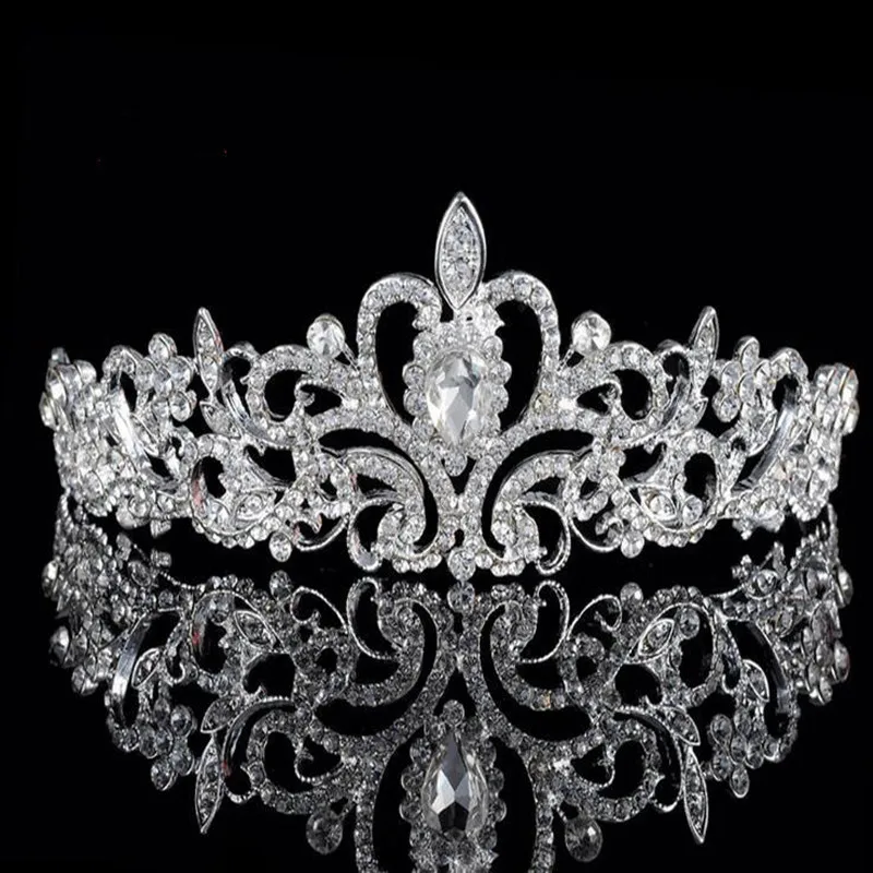 Новый модный серебряный горный хрусталь свадебные тиары и короны кристалл