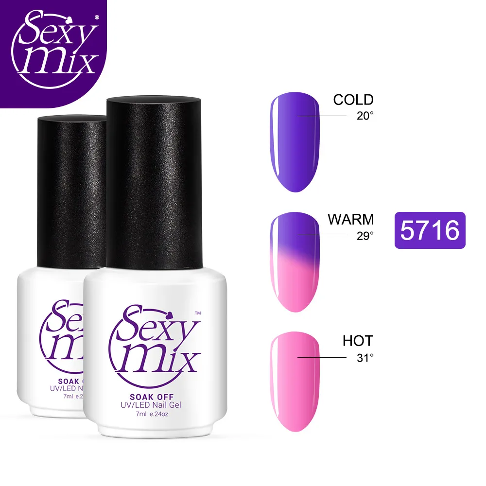 Гель лак для ногтей температурный УФ гель 25 цветов 7 мл|gel nail polish color|gel polishuv gel |