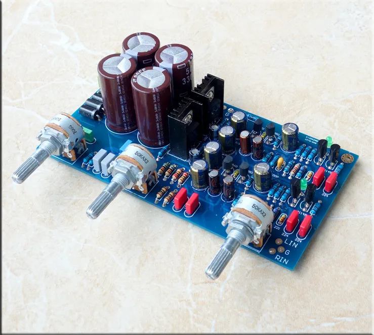 

Assemble 2SC2705 2SA1145 Volume Adjustment Preamplifier Board Full Discrete pieces HIFI Preamp Referring NAD3225 Circuit