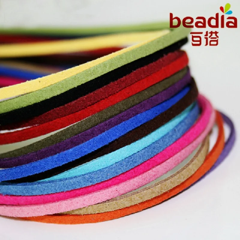 3 мм 1 м/лот шнур из искусственной замши с бусинами нить для чокер сделай сам