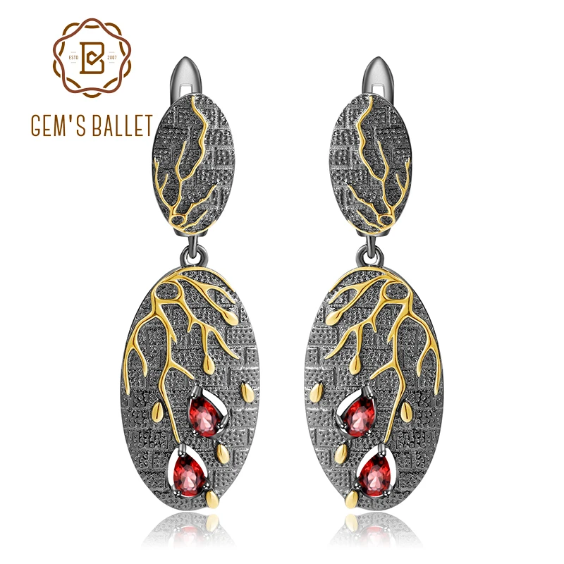 GEM'S BALLET 0.60Ct натуральные серьги из аметиста 925 стерлингового серебра ручной