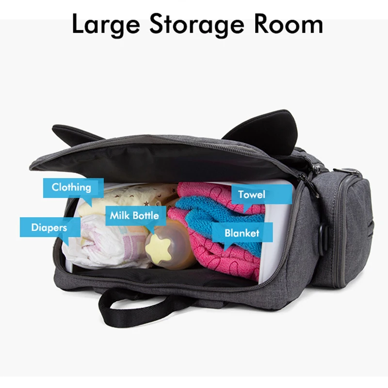REIZBABY Functional Large Capacity Diaper Bag Foldable Baby Safety Eating Chair Waterproof Outdoor Portable Storage Thermal | Мать и