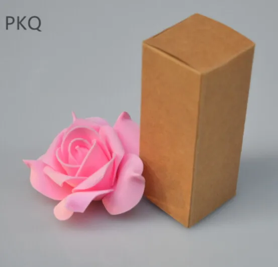 Коричневая крафт-бумажная коробка 20 шт флакон-капельница косметика для