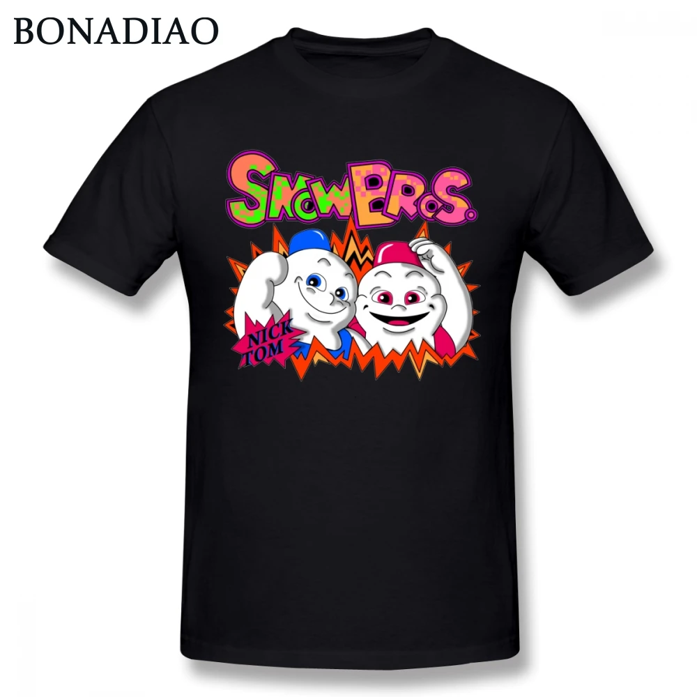 Ретро NES FC SnowBros снег Bros игровой консоли футболка для мужчин Homme S-6XL модная девочек |