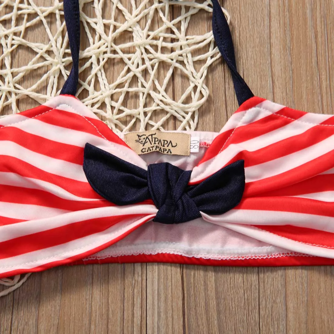 Комплект для малышей детский купальный костюм в полоску маленьких девочек 2017 г.