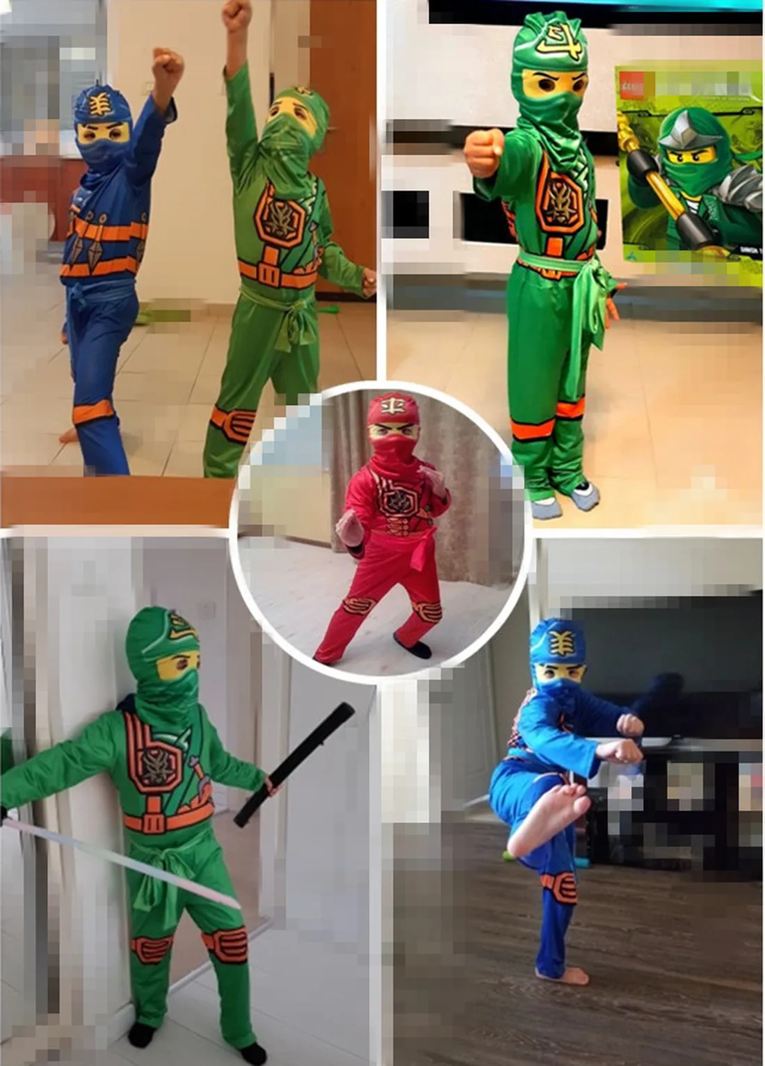 Детский костюм ниндзя на Хэллоуин карнавальный для косплея Комплект