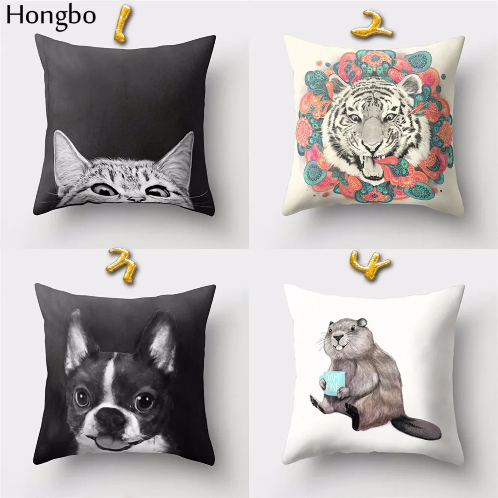 Hongbo 1 шт. симпатичный мультяшный Тигр Волк собака Кот Ленивец Пингвин Олень Лось