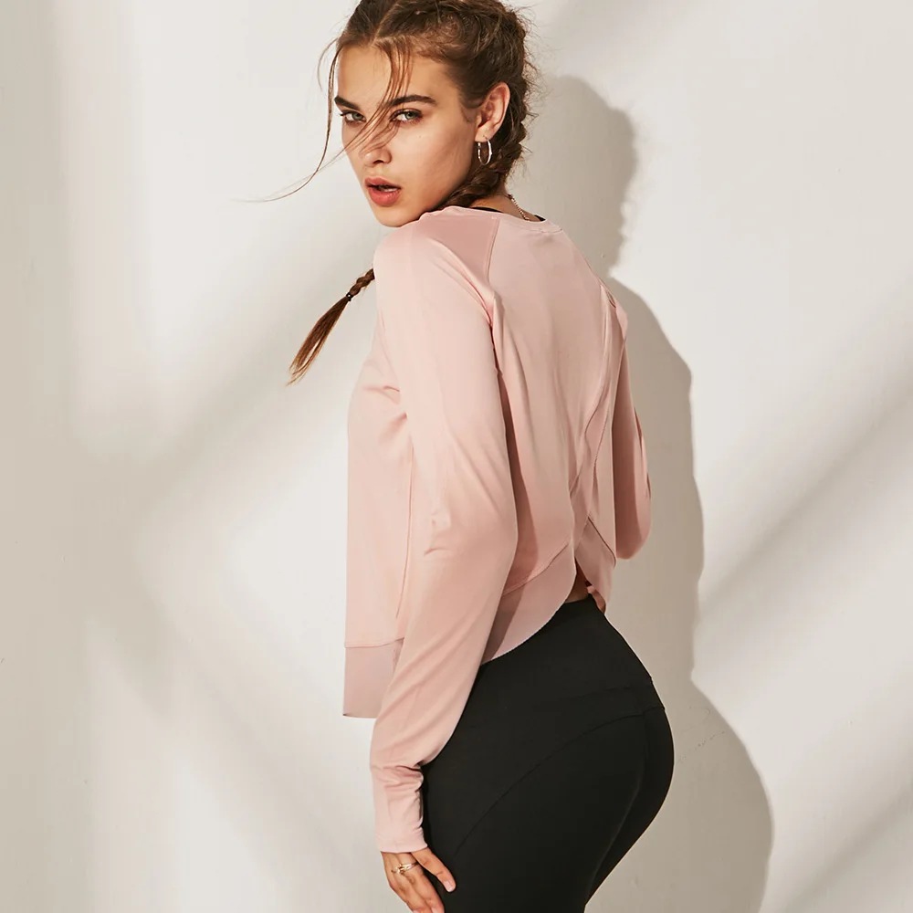 Женские футболки для йоги спортивная одежда свободная рубашка бега сетчатая с