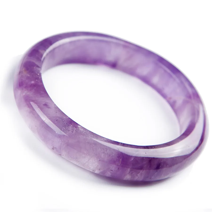 

Genuine Natural Purple Crystal Quartz Women Bangle AAAA Inner Diameter 62mm