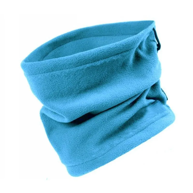 Sky Blue Флисовая трубка для шеи, грелка для ушей, повязка на голову с маской, зимний теплый шарф для кемпинга, туризма, головной убор, шапочка - Цвет: Sky Blue